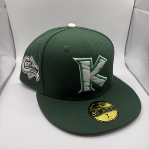 New Era 59FIFTY Kannapolis Intimidators Hat Cilantro Green MiLB Fitted‎ Size 7